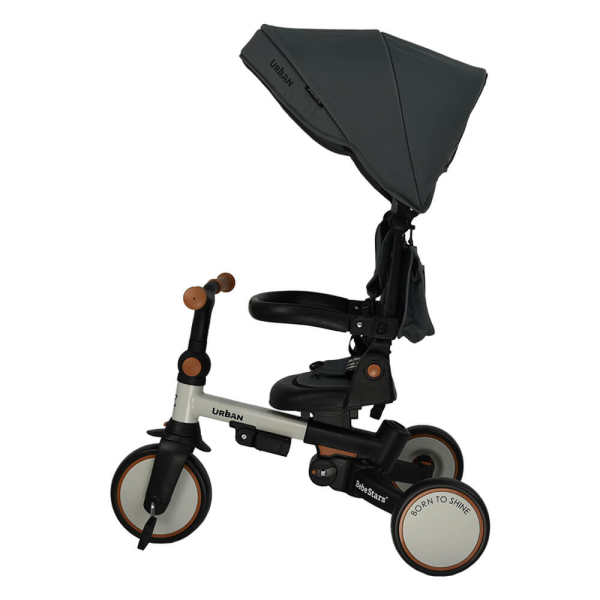 Ποδήλατο Τρίκυκλο (12 Μηνών - 6 Ετών) Bebe Stars Urban 7 In 1 Smoked Grey 822-186