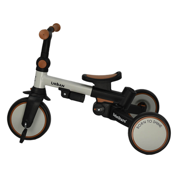 Ποδήλατο Τρίκυκλο (12 Μηνών - 6 Ετών) Bebe Stars Urban 7 In 1 Smoked Grey 822-186
