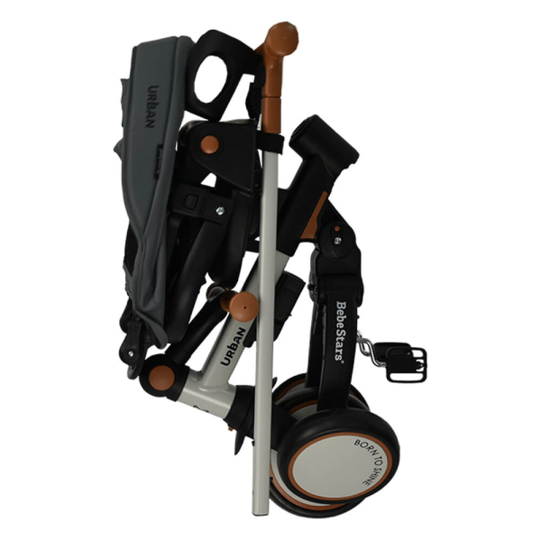 Ποδήλατο Τρίκυκλο (12 Μηνών - 6 Ετών) Bebe Stars Urban 7 In 1 Smoked Grey 822-186