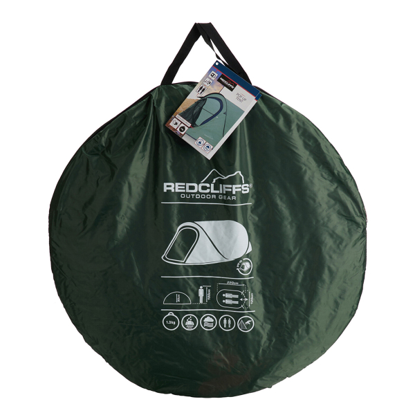 Αυτόματη Σκηνή Camping Τούνελ 2 Ατόμων Καλοκαιρινή (220x120x95) K-M X92000450