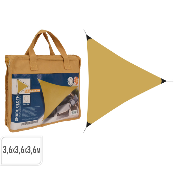 Πανί Σκίασης Αδιάβροχο & Αντιηλιακό (3.6x3.6x3.6) K-M C46400650