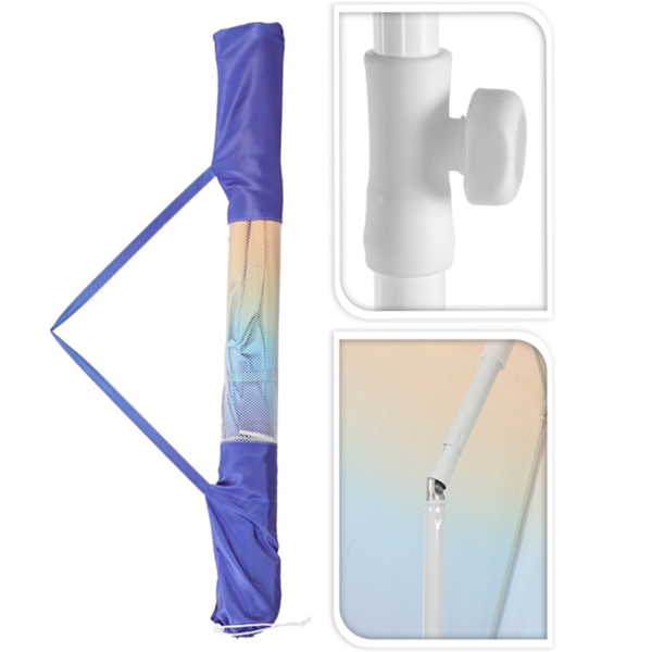 Σπαστή Ομπρέλα Θαλάσσης (Φ180) Με Προστασία UPF K-M KT4000180