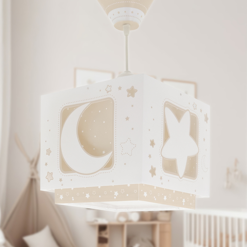 Παιδικό Φωτιστικό Οροφής Μονόφωτο Ango Moon Beige 63232 B