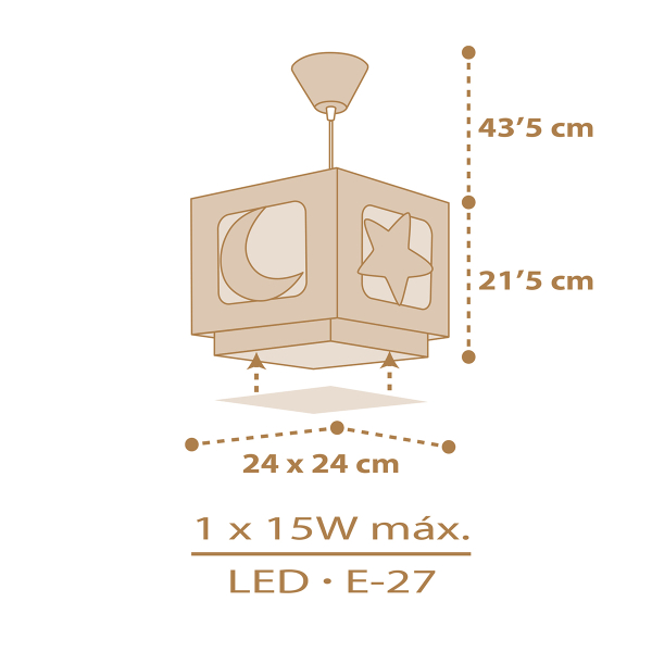 Παιδικό Φωτιστικό Οροφής Μονόφωτο Ango Moon Beige 63232 B