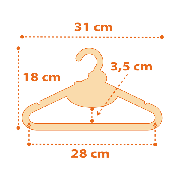 Παιδικές Κρεμάστρες Ρούχων (Σετ 8τμχ) Ango Dinos 4450