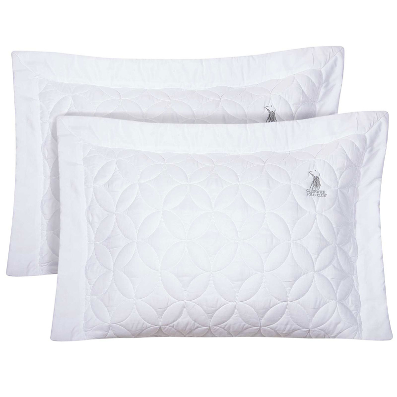 Ζεύγος Μαξιλαροθήκες Καπιτονέ (50x70) Greenwich Polo Club 2357 White