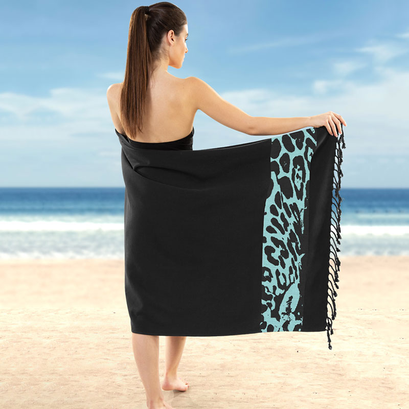 Πετσέτα Θαλάσσης - Παρεό (90x170) Guy Laroche Pestemal 24 Black