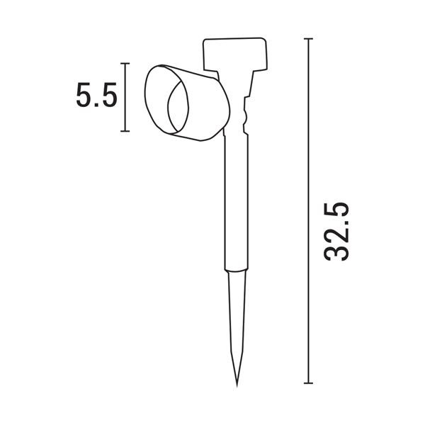 Ηλιακό Φωτιστικό Καρφωτό LED Eurolamp 145-20852