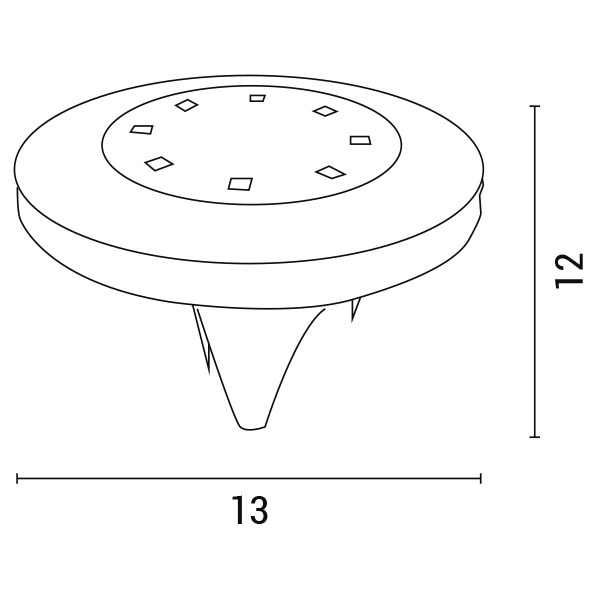 Ηλιακό Φωτιστικό Καρφωτό LED Eurolamp 145-20817