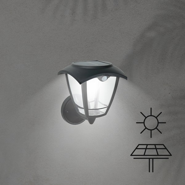 Ηλιακή Απλίκα - Φανάρι LED 3 CCT Με Αισθητήρα Κίνησης Eurolamp 145-20860