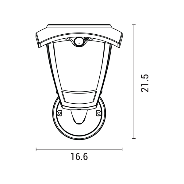 Ηλιακή Απλίκα - Φανάρι LED 3 CCT Με Αισθητήρα Κίνησης Eurolamp 145-20860