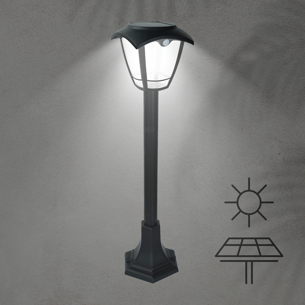 Ηλιακό Φωτιστικό Κολώνα - Φανάρι LED 3 CCT Με Αισθητήρα Κίνησης Eurolamp 145-20861
