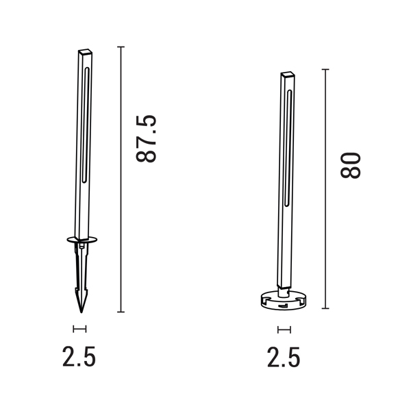 Φωτιστικό Δαπέδου Καρφωτό Εξωτερικού Χώρου LED Eurolamp 145-20652