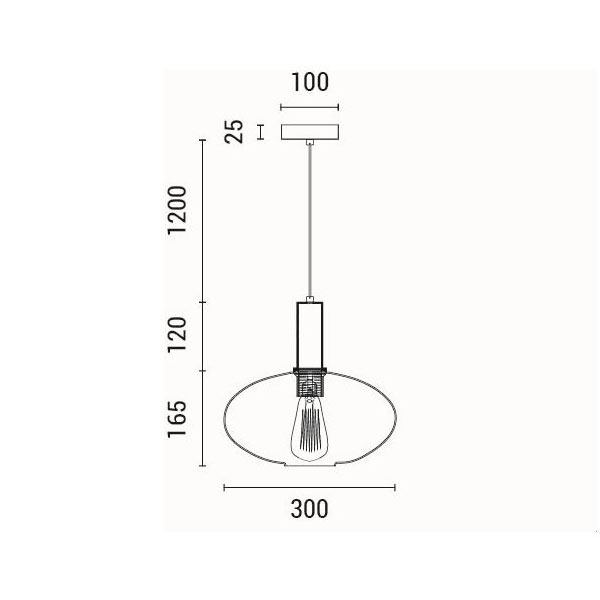 Φωτιστικό Οροφής Μονόφωτο Eurolamp Topaz 144-24080
