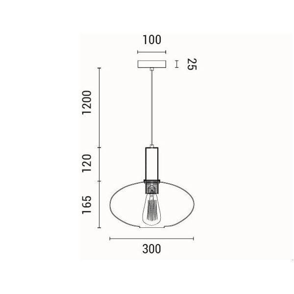 Φωτιστικό Οροφής Μονόφωτο Eurolamp Topaz 144-24081