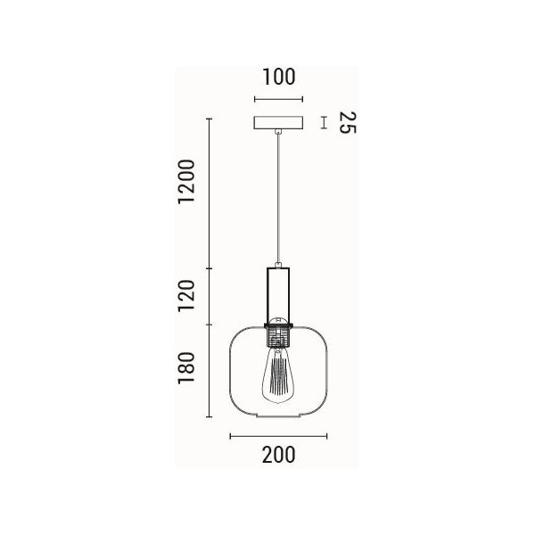 Φωτιστικό Οροφής Μονόφωτο Eurolamp Topaz 144-24082