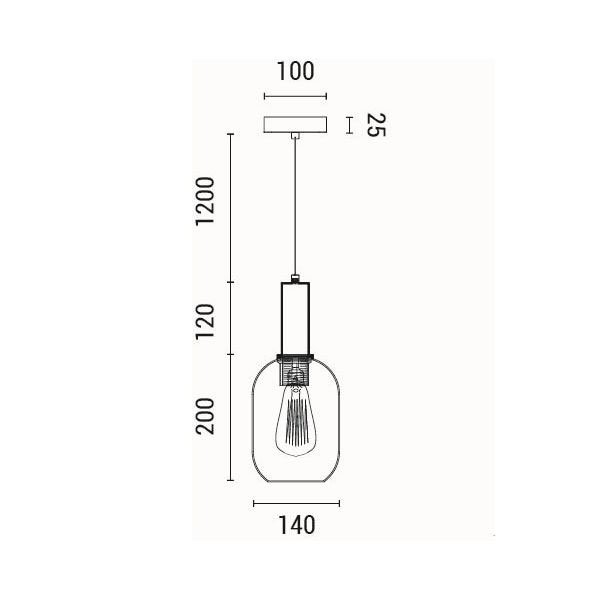 Φωτιστικό Οροφής Μονόφωτο Eurolamp Topaz 144-24085 Home Φωτιστικά Spitishop