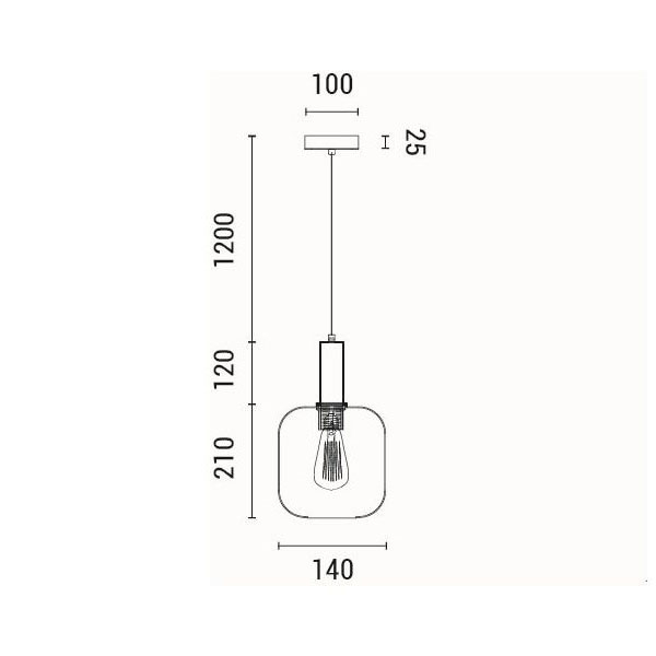 Φωτιστικό Οροφής Μονόφωτο Eurolamp Ombre 144-24087