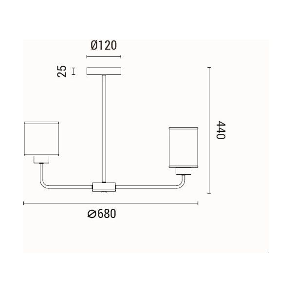 Φωτιστικό Οροφής Πολύφωτο Eurolamp Marbeline 144-24016