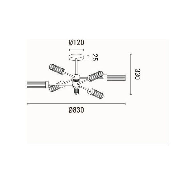Φωτιστικό Οροφής Πολύφωτο Eurolamp Viny 144-24031