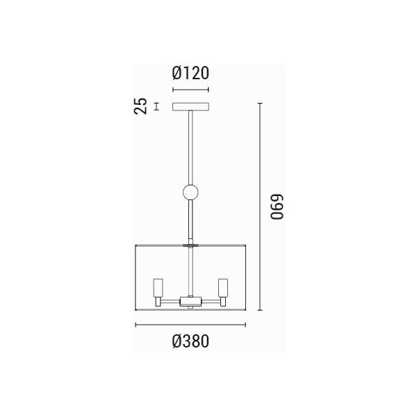 Φωτιστικό Οροφής Τρίφωτο Eurolamp Verona 144-24066