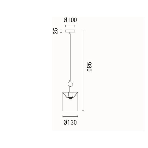 Φωτιστικό Οροφής Μονόφωτο Eurolamp Verona 144-24067