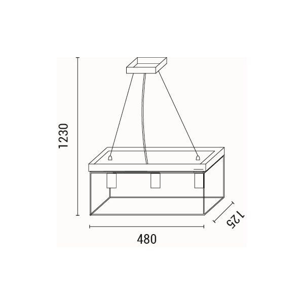 Φωτιστικό Οροφής Τρίφωτο Eurolamp Multipla 144-30116