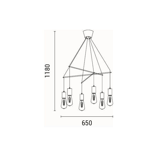 Φωτιστικό Οροφής Πολύφωτο Eurolamp Edison 144-30121 Home Φωτιστικά Spitishop