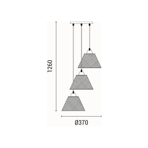 Φωτιστικό Οροφής Τρίφωτο Eurolamp Net 144-46029 Home Φωτιστικά Spitishop