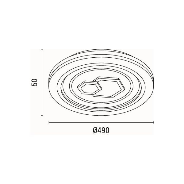 Φωτιστικό Πλαφονιέρα LED 3 CCT Eurolamp Motivo 144-51035