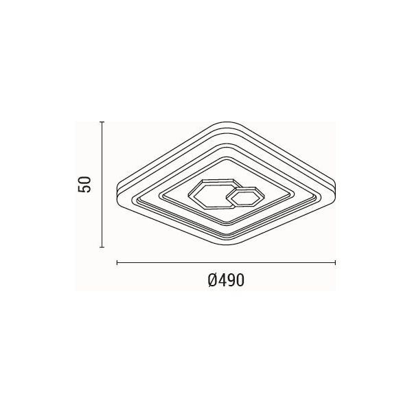 Φωτιστικό Πλαφονιέρα LED 3 CCT Eurolamp Motivo 144-51036