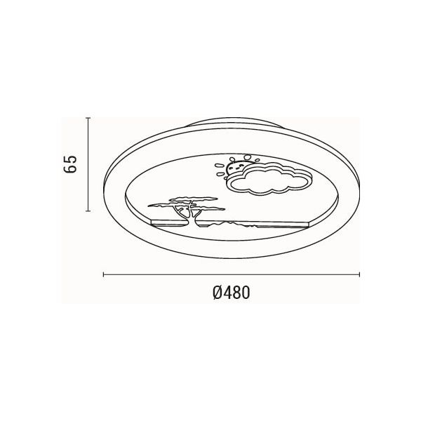 Παιδικό Φωτιστικό Πλαφονιέρα LED 3 CCT Eurolamp Allegre 144-51041