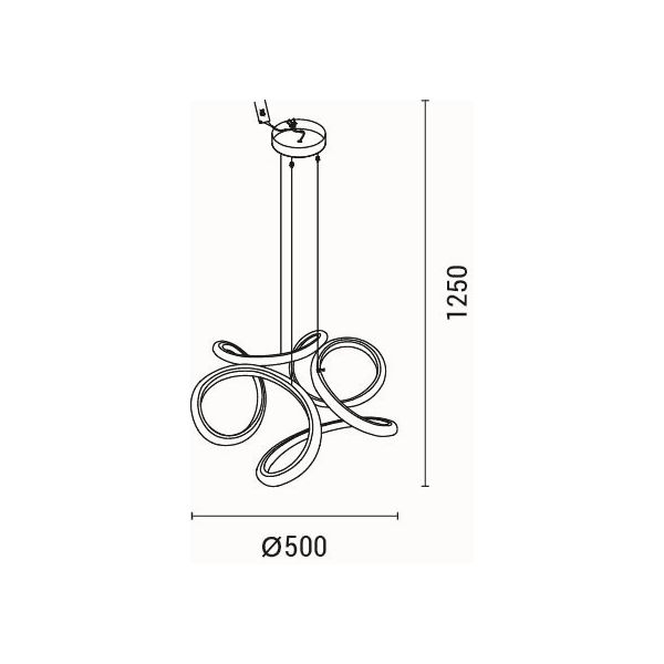 Φωτιστικό Οροφής Μονόφωτο Led Eurolamp Orion 144-15055 Home Φωτιστικά Spitishop