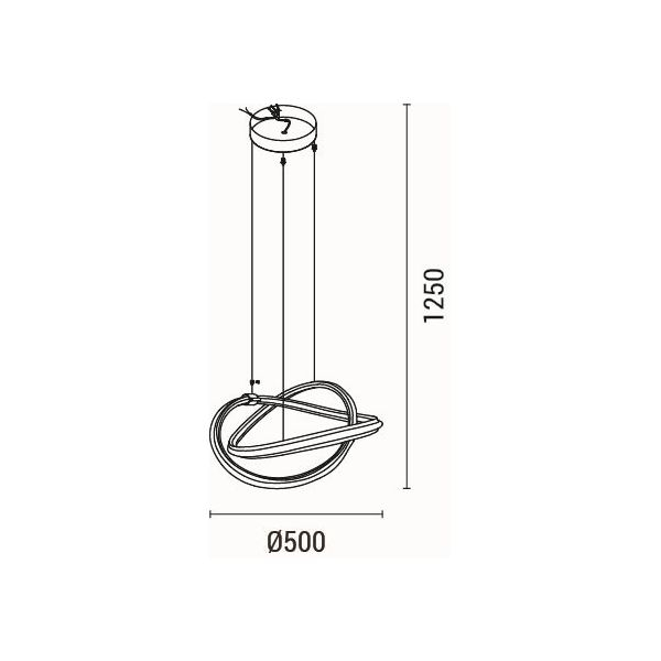 Φωτιστικό Οροφής Μονόφωτο Led Eurolamp Saturn 144-15058 Home Φωτιστικά Spitishop