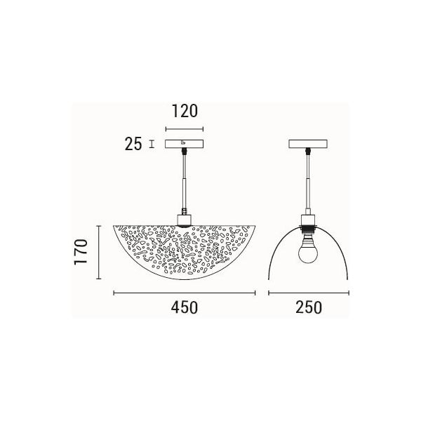 Φωτιστικό Οροφής Μονόφωτο Eurolamp Galilea 144-23017