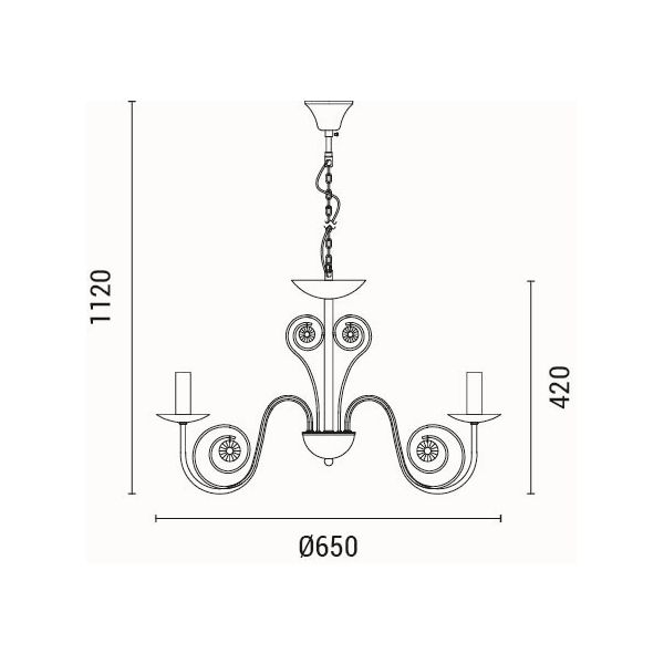 Φωτιστικό Οροφής Πολύφωτο Eurolamp Duke 144-47015 Home Φωτιστικά Spitishop