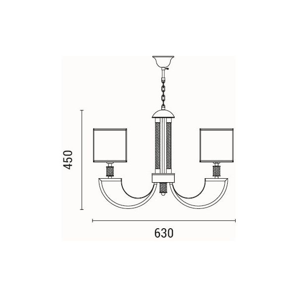 Φωτιστικό Οροφής Πολύφωτο Eurolamp Noble 144-47019