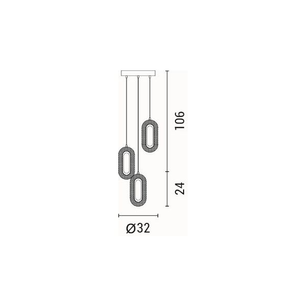 Φωτιστικό Οροφής Τρίφωτο Led Eurolamp Kriko 144-16062 Home Φωτιστικά Spitishop