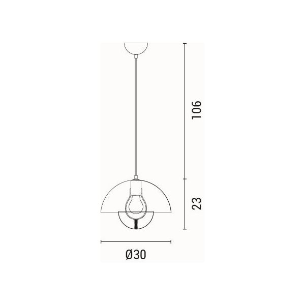 Φωτιστικό Οροφής Μονόφωτο Eurolamp Jarden 144-28552