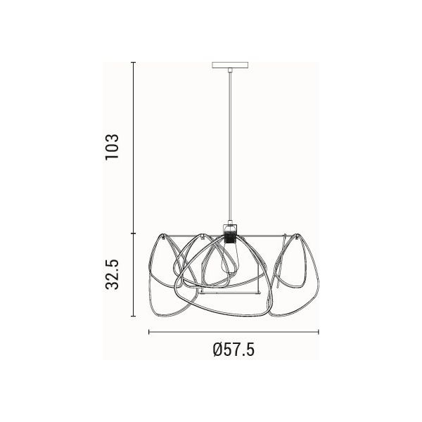 Φωτιστικό Οροφής Μονόφωτο Eurolamp Kai 144-33035