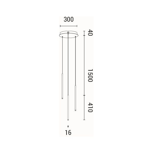 Φωτιστικό Οροφής Τρίφωτο Led Eurolamp Cascade 144-16082 Home Φωτιστικά Spitishop