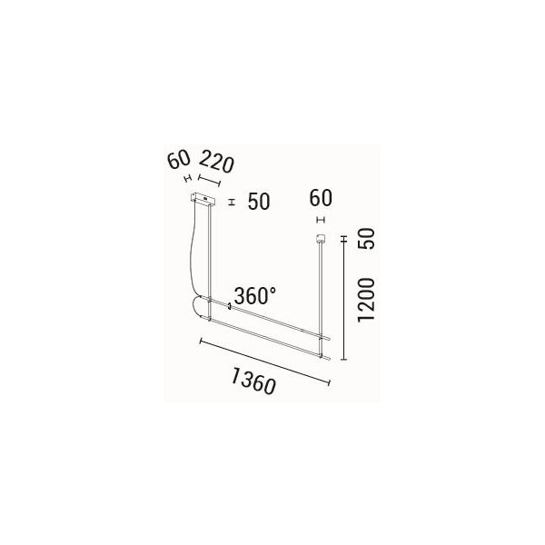 Φωτιστικό Οροφής Δίφωτο LED Eurolamp Linea 144-16071