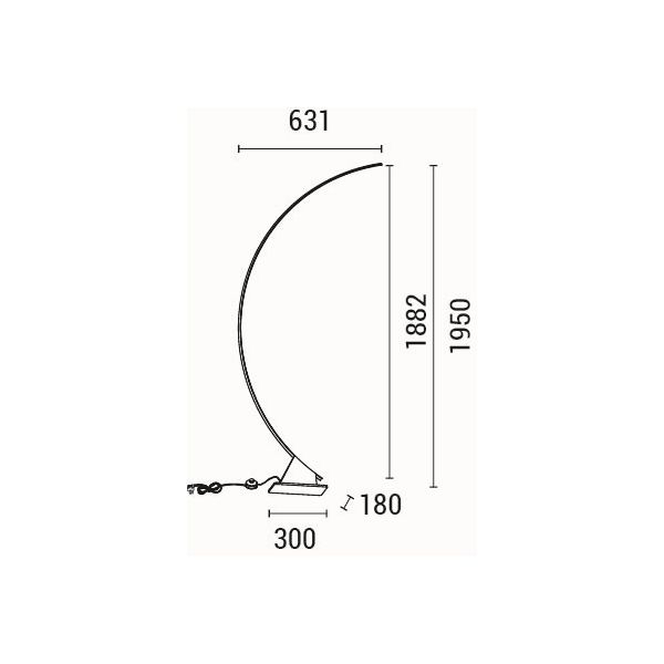Φωτιστικό Δαπέδου LED Eurolamp Media Luna 144-16100