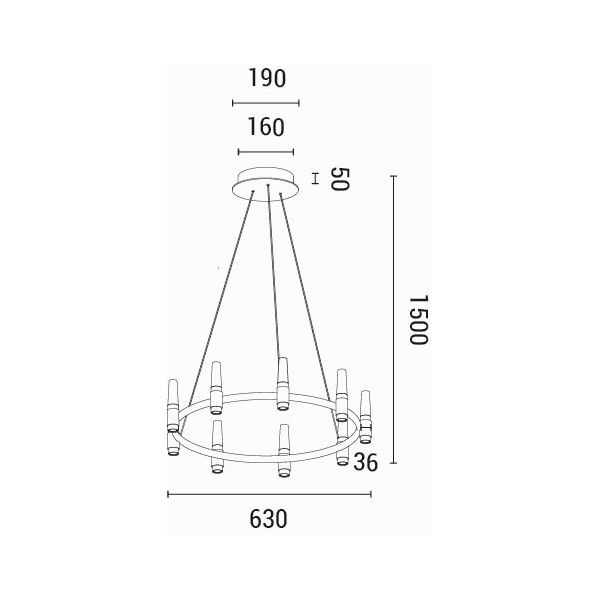 Φωτιστικό Οροφής Πολύφωτο Led Eurolamp Velas 144-17050 Home Φωτιστικά Spitishop