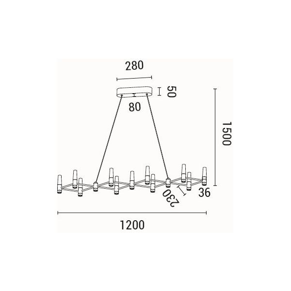 Φωτιστικό Οροφής Πολύφωτο LED Eurolamp Velas 144-17051