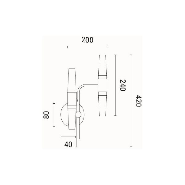Απλίκα Τοίχου Led Eurolamp Velas 144-17053 Home Φωτιστικά Spitishop