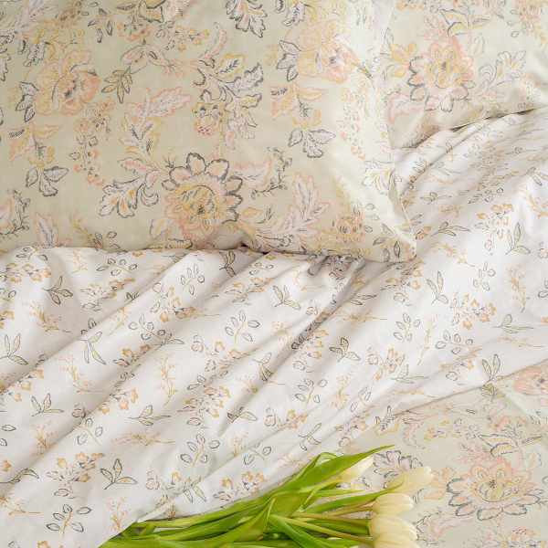 Παπλωματοθήκη Μονή (165x245) 2 Όψεων Melinen Ultra Line Aisha Aqua-Grey