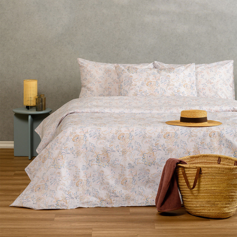 Παπλωματοθήκη Υπέρδιπλη (225x245) 2 Όψεων Melinen Ultra Line Aisha Blue