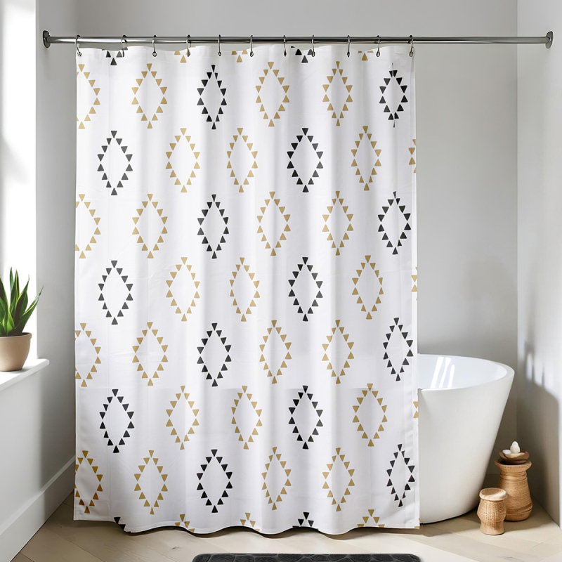 Κουρτίνα Μπάνιου Πλαστική (180x180) Με Κρίκους T-D Lima 1103639