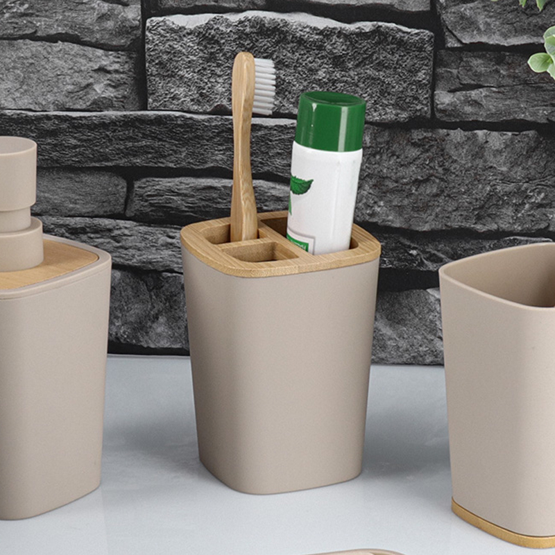 Ποτηροθήκη Μπάνιου (7.5x7.5x10.5) T-D Rubber Beige 63110161